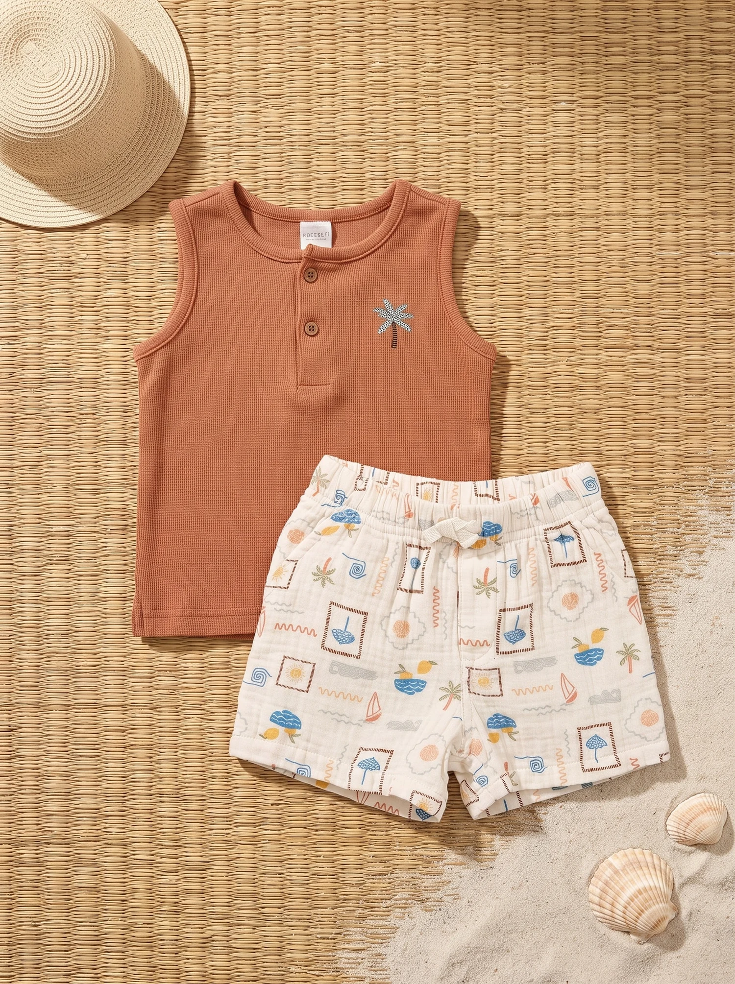 Conjunto franelilla con palmera