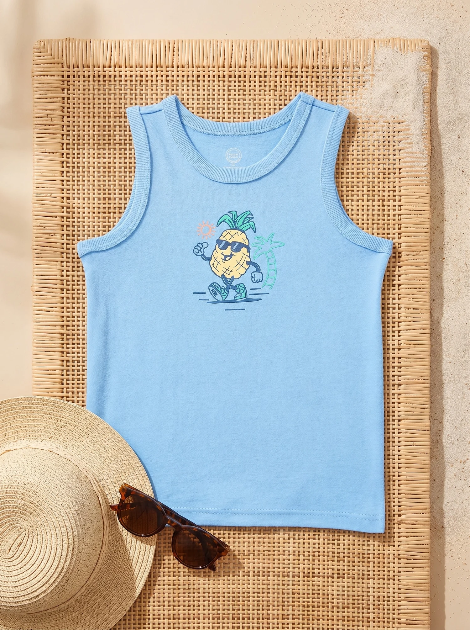 Franelilla azul de piña