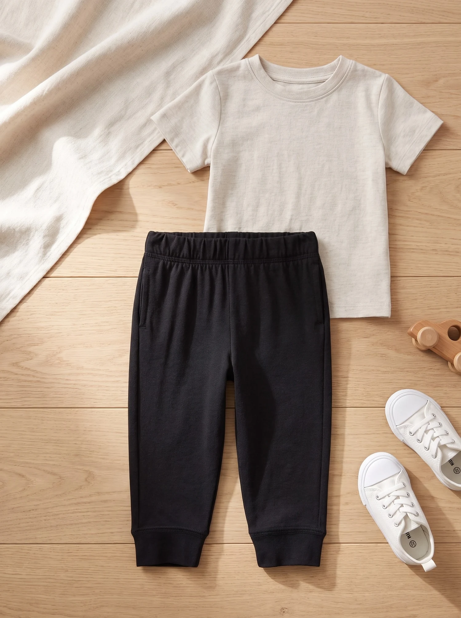 Jogger negro de algodón