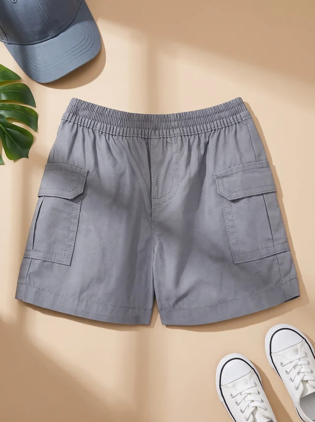 Short cargo gris